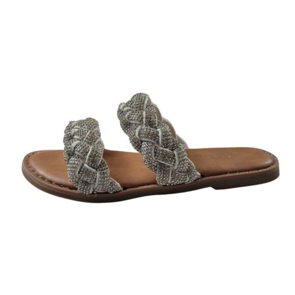 Tahari Tammy Rhinestone Slip-On Sandal